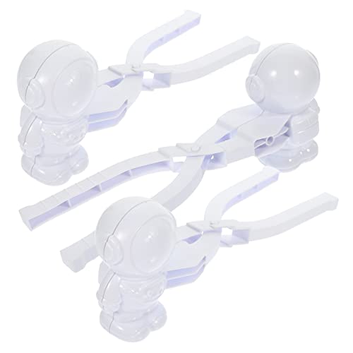 MUSISALY 3st Astronauten-schneemodell Winterschnee-Spielzeug-kit Schneeball-Clip Schneeball-Maker-Clip Goodie-Bag-Spielzeug Spielzeug Zum Beschneien Im Freien Schneeballwerfer Plastik von MUSISALY