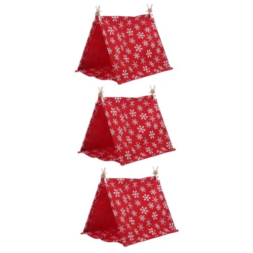 MUSISALY 3st Camping Zelt Puppen-campingzubehör Babypuppenzelt Zelt Im Maßstab 1:12 Kleines Zelt Stellen Sie Sich Vor, Sie Spielen Möbel Miniatur-zeltdekor Kleines Campingzelt Rot Polyester von MUSISALY