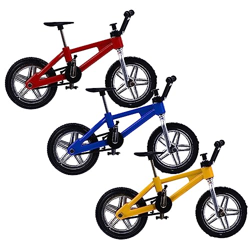 MUSISALY 3st Finger Fahrrad Spielzeug Fingerspielzeug Fingersport Fingerscooter Finger-Skateboards Für Kinder Essstäbchen Kleines Fahrrad Mini Spielzeug Legierungsmaterial von MUSISALY