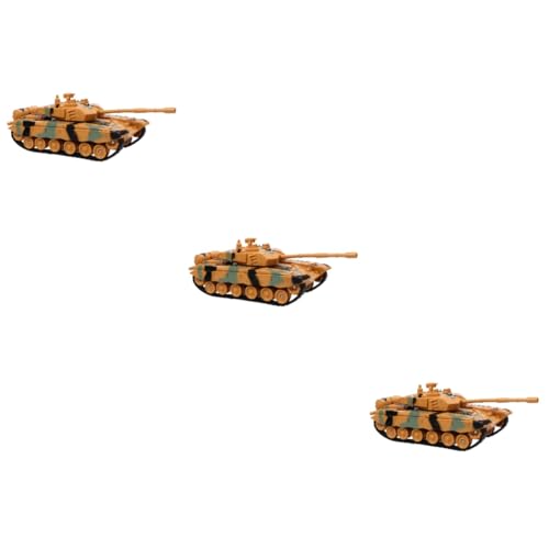 MUSISALY 3st Panzermodell Militärpanzer Militärspielzeug Für Kleinkinder Spielzeug Für Kinder Junge Spielzeug Hubschrauber Spielzeug Spielzeugpanzer Panzerspielzeug Tank Plastik Yellow von MUSISALY