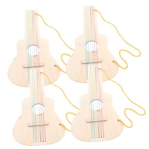 MUSISALY 4 Sätze DIY Unlackierte Gitarre Unvollendete, Unlackierte Gitarre DIY-Gitarre Bauen DIY Leere Gitarre Unfertige Leere Gitarre DIY-Musikinstrument Herstellen Holz von MUSISALY