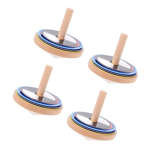 MUSISALY 4 Sätze Kreisel kinderspiele Spiele Child Play jucarii pentru copii Games Toys for العاب الاطفال Spiele Gyroskop selber Machen Holzplatten Papier von MUSISALY