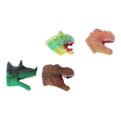 MUSISALY 4 Stück Dinosaurier-handpuppe Handpuppe Zum Geschichtenerzählen Dinosaurier Handpuppen Dino-fingerspielzeug Fingerspielzeug Für Kinder Fingerpuppen Entwicklungsspielzeug Plastik von MUSISALY