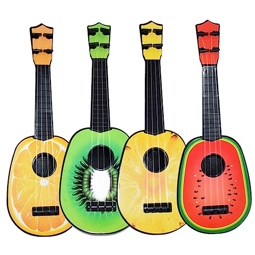 MUSISALY 4 Stück Gitarren-Ukulele-Spielzeug Spielsachen Spielzeuge Obst Gitarre Musikinstrumente, Spielzeug Mini-obstinstrumente von MUSISALY