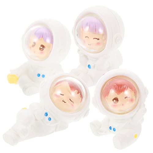 MUSISALY 4 Stück Mikro Landschaftsornament Cartoon Statue Tischfigur Mädchen Astronautenstatue Schmuck Mini Astronautenskulptur Astronautenstatue Spielzeug Spielzeug Trendige von MUSISALY