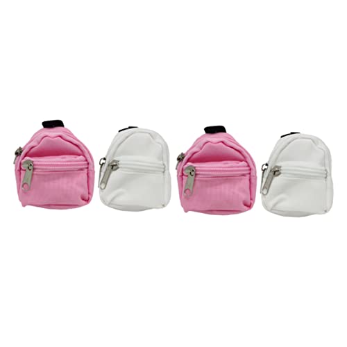 MUSISALY 4 Stück Simulation Schultasche Mini-puppenrucksäcke Mini-Rucksack-Spielzeug Mini-Rucksack Für Mädchen Dekorativer Puppenrucksack Mini-puppentasche Rucksäcke Für Mädchen Stoff von MUSISALY