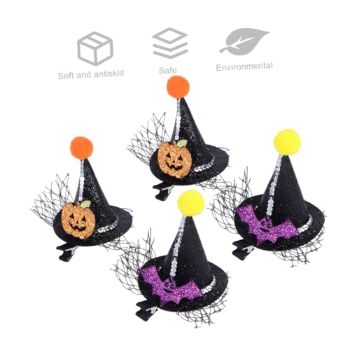 MUSISALY 4 Stück Spitze Hexenhut Haarspangen Cosplay Haarklammern für Mädchen Halloween Party Zubehör Langlebig und Vielseitig MUSISALY 4 Stück Spitze Hexenhut Haarspangen Cosplay Haarklammern für Mädchen Halloween Party Zubehör Langlebig und Vielseitig von MUSISALY