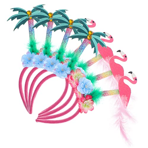 MUSISALY 4 Stück Stirnband haarschmuck camoing haarklauenclips haarteil clip hawaij hawaii haarreifen tropische Stirnbänder Hawaii-Haarreifen Cosplay-Stirnbänder Festival-Haarbänder gefühlt von MUSISALY