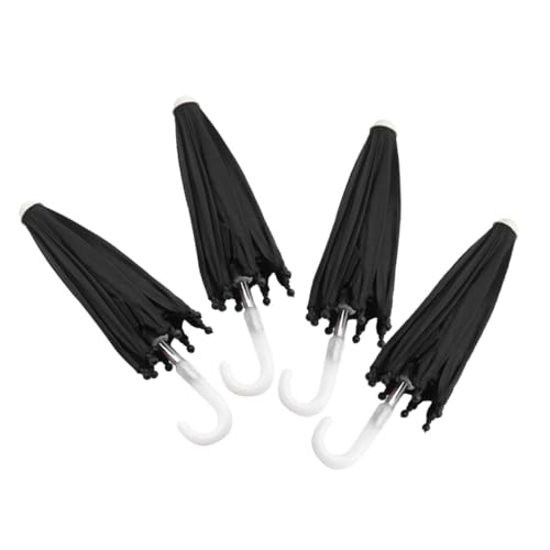 MUSISALY 4 Stück Teiliges Mini Regenschirm Puppenhaus Schwarzer Doll Umbrella Modell Dekorativer Mini Schirm Geeignet für Puppenhaus Dekoration und DIY layouts MUSISALY 4 Stück Teiliges Mini Regenschirm Puppenhaus Schwarzer Doll Umbrella Modell Dekorativer Mini Schirm Geeignet für Puppenhaus Dekoration und DIY layouts von MUSISALY