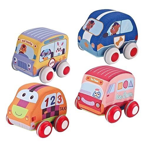 MUSISALY 4 Stück Trägheitsspielzeugauto Auto Spielzeug Kinder spielset waschbare Spielzeugautos Kinder puppenwagen kinderspielzeug Auto Autospielzeug für Kinder Cartoon-Rattenauto von MUSISALY