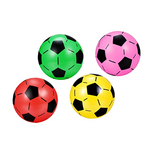 MUSISALY 4 Stück aufblasbarer Ball aufblasbare Fußbälle Outdoor-Spielsets für Kleinkinder kunststoffball Kinder Outdoor Spielzeug Kinder Fußball Spielzeug Kinder bunter Fußball Plastik von MUSISALY