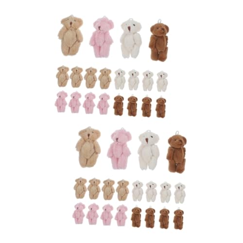 MUSISALY 40 STK Mini-Plüschbär Kleiner Bär aus Plüsch kleine Bärenpuppe Miniatur-Bärenfiguren sammlerstücke stofftiere Miniaturbären zum Basteln Miniaturbären für die Babyparty PP Baumwolle von MUSISALY