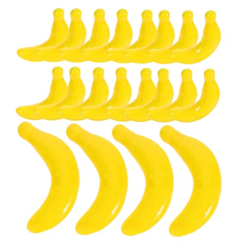 MUSISALY 40st Mini-fruchtmodell Nachgeahmte Banane Gemüsespielzeug Vorgeben Bananenmodell Gefälschte Banane Gefälschte Fruchtmodelle Bananen-displaymodell Bananenverzierung Schaum von MUSISALY