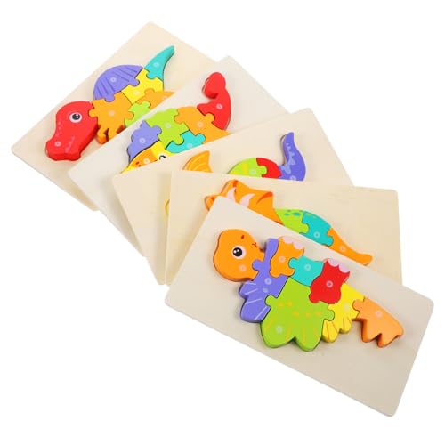 MUSISALY 5 Sets Lustige Spielzeug Puzzles Spielzeug Für Kinder Holz Puzzle Kleinkind Spiel Spielzeug Kinder Puzzle Spielzeug Kleinkind Holz Puzzle Cartoon Puzzle Spielzeug von MUSISALY