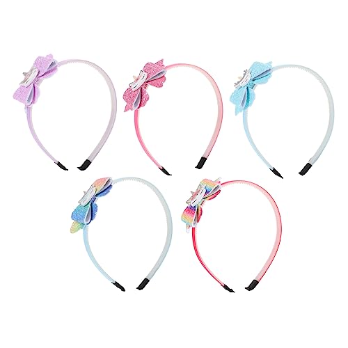 MUSISALY 5 Stk Schleife Stirnband Schleife Einhorn Haarreifen Bogen-Einhorn-Kopf-Reifen Kopfbedeckung kinderkosmetik ' party decorations einhorn kopfschmuck Einhornschleifenhaardekore von MUSISALY