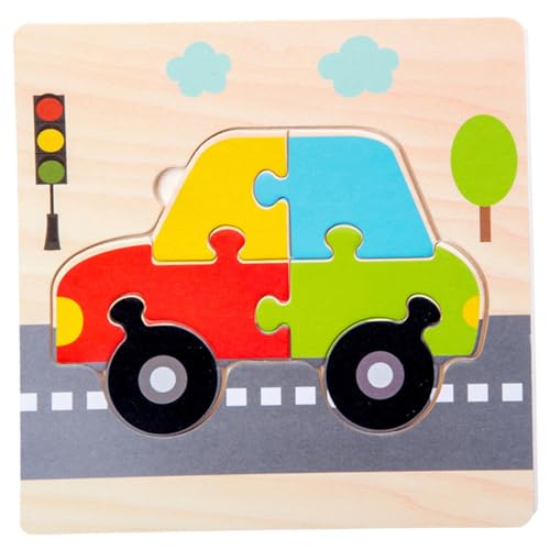 MUSISALY 5 Stück 1 Satz Puzzles Aus Holz Spielzeug Puzzle Für Kinder Cartoon Holzpuzzles Puzzlebrett Aus Holz Bambus von MUSISALY