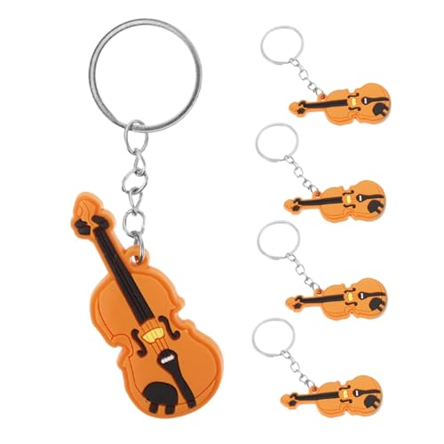 MUSISALY 5 Stück Violine Zubehör Schlüsselanhänger Schlüsselanhänger Violine Schlüsselanhänger Stilvoller Musik Schlüsselanhänger Kreativer Schlüsselanhänger Schlüsselanhänger Rucksack von MUSISALY