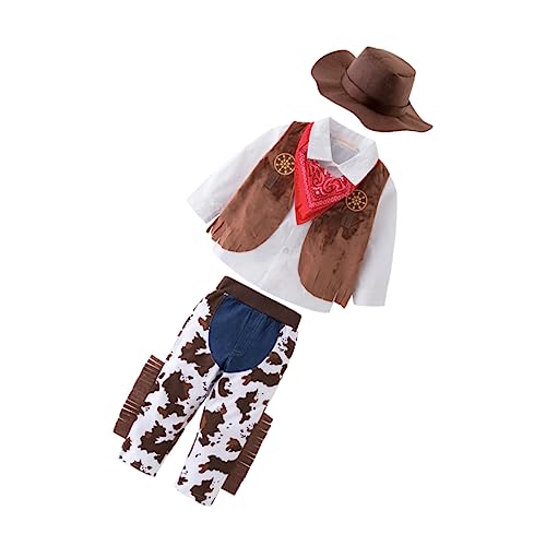 MUSISALY 5 Teiliges Kinderkostüm Für Partyzubehör Kinder Western Cowboy Kostüm Western Cowboy Rollenspiel Kinder Cowboy Rollenspiel Stoff Kinder Western Cowboy Hut Kinder von MUSISALY