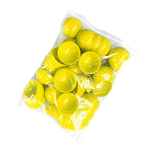 MUSISALY 50 Stück Spielbälle Amusement glucksbringer gelkugeln Gewinnspiel pezzettino Preismaschine Leere Kapselkugeln Bälle ziehen Los Spiel Lotteriekugeln Aktivität Bunte Bälle Yellow von MUSISALY