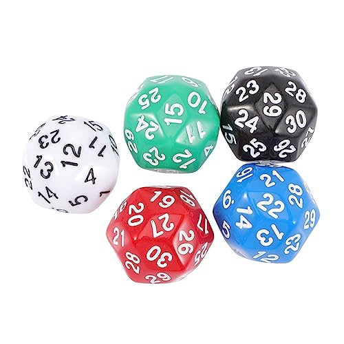 MUSISALY 5St Zahlenwürfel Party zubehör Party Accessoires Party-Accessoire Spielzeugwürfel dice Set RPG-Würfel Rollenspiel Würfel Würfelspiele Spielwürfel Spielen Kinderspielzeug Acryl von MUSISALY