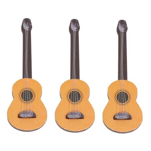 MUSISALY 6 STK Gitarren-Requisiten elektrische Gitarre Mini-Gitarren-Modell- Living Room Decoration wohnzimmerdeko Spielzeug zubehör Mini-Gitarrenmodell-Dekoration Kiefernholz Khaki von MUSISALY