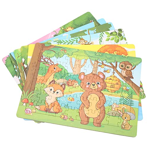 MUSISALY 6 Sätze Tierpuzzles aus Papier -Tier-Puzzle Tierpuzzle für Kinder -Puzzle kinderbeschäftigung knobelspiele für Kinder passende Puzzles für Kinder Lernspielzeug für Kinder von MUSISALY