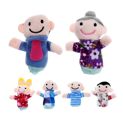 MUSISALY 6 Stück Fingerpuppen Spielzeug Dekorative Figur Puppe Storytime Handpuppe Story Figur Realistische Handpuppe Cartoon Handspielzeug Stofffigur Handpuppe Stoff von MUSISALY