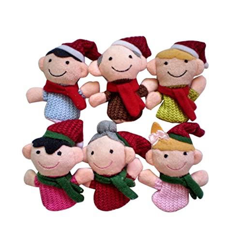 MUSISALY 6 Teiliges Weihnachts Fingerpuppen Set Cartoon Familie Interaktives Fingerspielzeug Für Kinder Perfekt Für Weihnachten Spiel Und Kreativität von MUSISALY