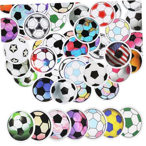 MUSISALY 60 STK Ball-Doodle-Aufkleber klebesticker Stickers Aufkleber fussballdeko Fussballteam Jubelaufkleber Aufkleber für Fußball-Wasserflaschen Aufkleber für Teenager PVC selbstklebend von MUSISALY