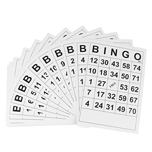 MUSISALY 60st Bingo Zum Spaß Bingo-kleckser Bingo-Karten Schachbrett Bingo-Spielkarten Bingo-Papier-Aufkleber Spielzeug Für Bingospiele -Bingo-Spiel Bingospiele Für Die Familie Weiß von MUSISALY