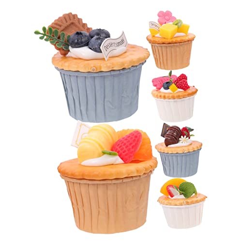 MUSISALY 6St Cupcake-Modell Requisiten für den Dessertladen künstliches Kuchenspielzeug Haushaltswaren Dekor kühlschrankaufkleber büro Dekoration gefälschter Kuchen Kuchen-Modell Pu von MUSISALY