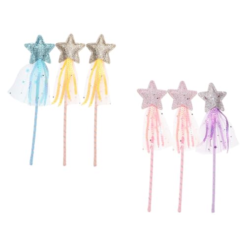 MUSISALY 6St Fairy Wand Toys Kreatives Spielzeug Toys for geburtstagsdeko entzückender Zauberstab Feenstab für Kinder Zauberstäbe für Mädchen Zauberstäbe für Kinder Pailletten von MUSISALY