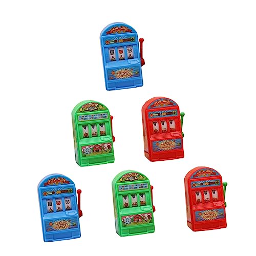 MUSISALY 6St Lotteriemaschine Mini Spiel Spielzeug Einarmiger Bandit Interactive Toys Kinder entwicklung tiegerkostuem Kinder Lotterien interessanter Lotterieautomat Kinderzubehör Plastik von MUSISALY