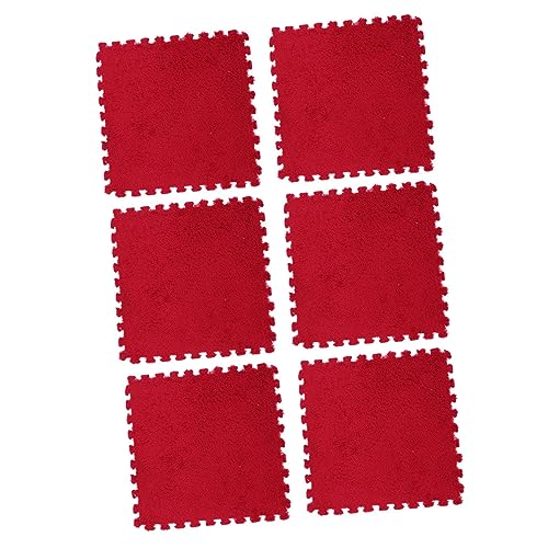 MUSISALY 6St Puzzle-Matte Puzzle-Teppiche Teppichboden für den Außenbereich Außendeckteppiche Rätsel Kinder Matte fußmatte Multifunktionale Spielmatten Puzzlekissen für den Haushalt Eva rot von MUSISALY