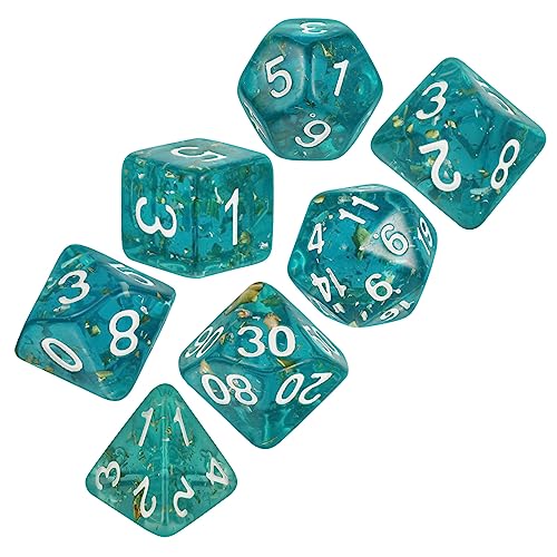 MUSISALY 7St aus Acryl Brettspiel Ludo- Pub- würfeln lichtwürfel travel Cubes würfel Tischspiele Zubehör Spielwürfel Acryl Blue von MUSISALY