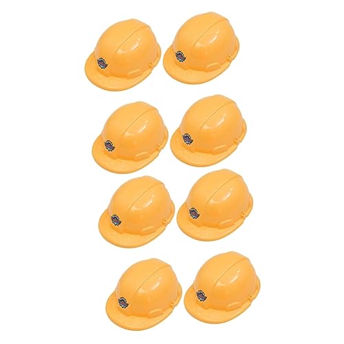 MUSISALY 8 Stk Kindersimulationsschutzhelm Spielzeug für Kinder Bauschutzhelm Helmzubehör kinder bauarbeiterhelm Kinder Party Zubehör Kinderschutzhelm Simulations-Schutzhelm Yellow von MUSISALY