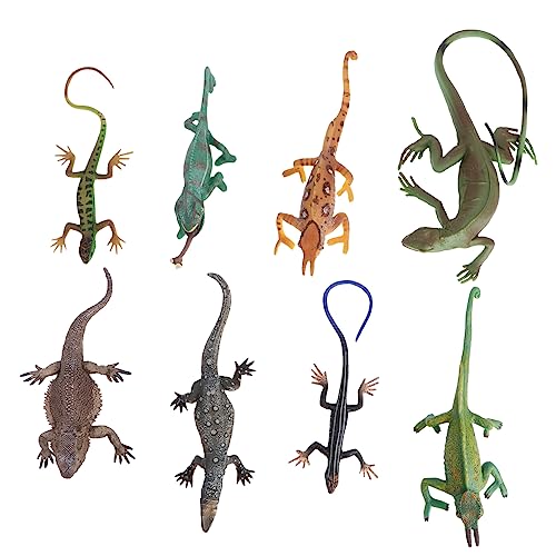 MUSISALY 8 Stück Tiermodell Eidechse Figur Garten Eidechse Dekorationen Eidechsen Gefälschte Eidechse Gecko Spielzeug Kind Eidechse Spielzeug Kidcraft Spielset Gecko Stofftiere Spielzeug von MUSISALY