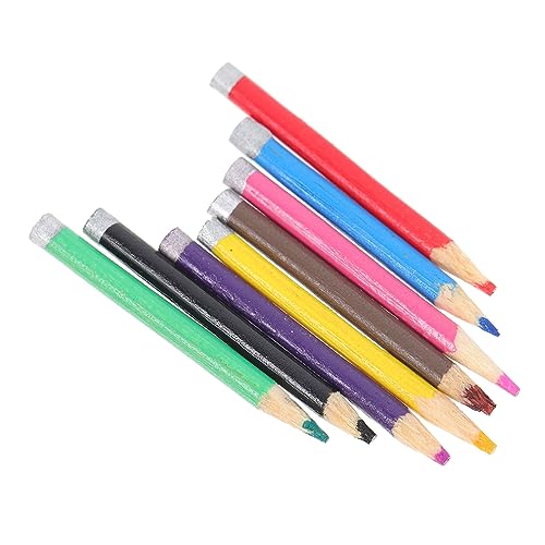 MUSISALY 8st Mini Bleistift Zubehör Für Mikrolandschaften Zubehör Für Die Puppenhausschule Schulmaterial Für Puppen Mikrolandschaftsfiguren Mini-hauszubehör Mini-Stift Hölzern Colorful von MUSISALY