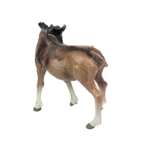 MUSISALY Afrikanisches GNU-Modell GNU-Ornament Dschungeltierfiguren Simulierte Gnus Zootierfiguren Pädagogisches Stammspielzeug GNU-schmuck Miniaturtiere Waldtiere Figuren Lernspielzeug PVC von MUSISALY