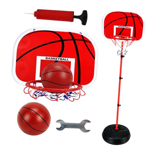 MUSISALY Anhebbares Basketballspielzeug Basketball Spielzeug trikotrahmen eisenregal Basketballkorb über der Tür drinnen Basketball-Schießrahmen Basketballständer Basketballrahmen rot von MUSISALY