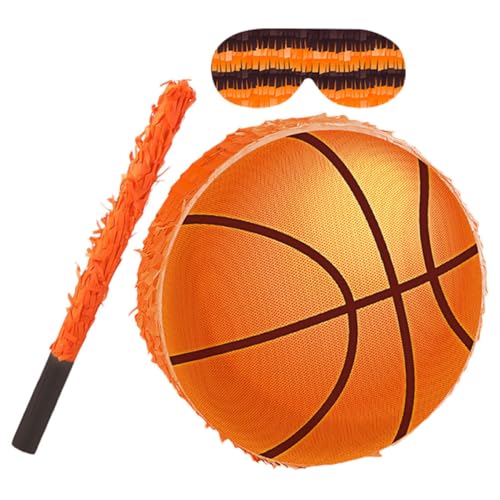MUSISALY Basketball Pinata Geburtstag Party Deko mit Stab und Augenbinde Bunte Sport-mottoparty aus Pappe mit Robustem Aufhängehaken Lustiges Partyspiel für Jungen und Mädchen MUSISALY Basketball Pinata Geburtstag Party Deko mit Stab und Augenbinde Bunte Sport-mottoparty aus Pappe mit Robustem Aufhängehaken Lustiges Partyspiel für Jungen und Mädchen von MUSISALY