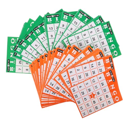 MUSISALY 60 Stück Bingo-Spielkarten Tombola-lose Für Spielzeug Y-Spielzeug-Bingo-Spielkarte Beschichtetes Papier Bingo Für Spaß Geistige Entwicklung Spielzeug Zufällige Farbe von MUSISALY