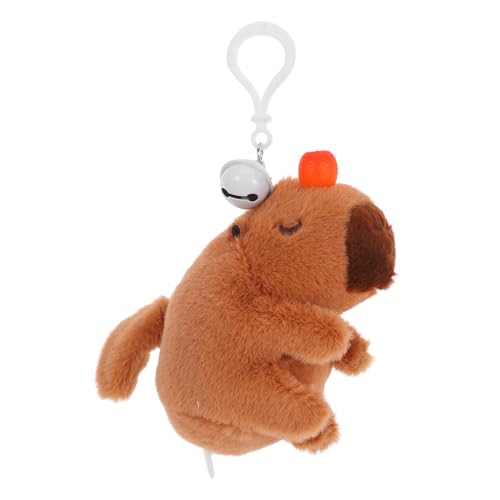 MUSISALY Capybara-Puppe Plüsch Schlüsselanhänger Cartoon-Puppe Plüschpuppe süßes schlüsselanhänger Tiere plüschtier Capybara Kuscheltiere entzückende Tierpuppe Tuch Brown von MUSISALY