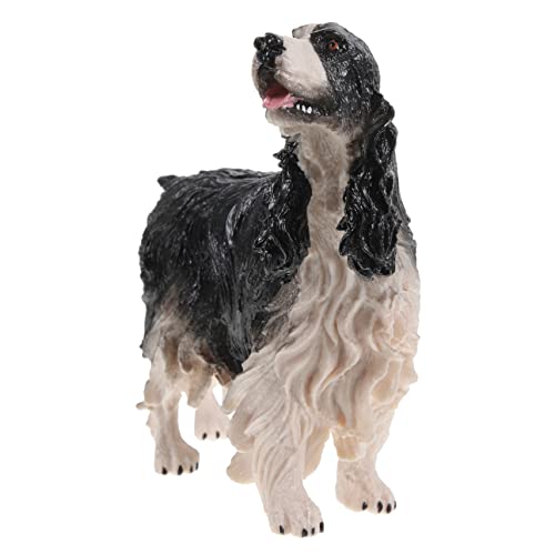 MUSISALY Cocker Spaniel-Modell Simulationshundestatue Actionfigur Spielzeug Spielset Mit Tierspielzeug Hundefigur Hunde-sammelfigur Lebensechter Hund Tierfiguren Spielzeuge Black Plastik von MUSISALY