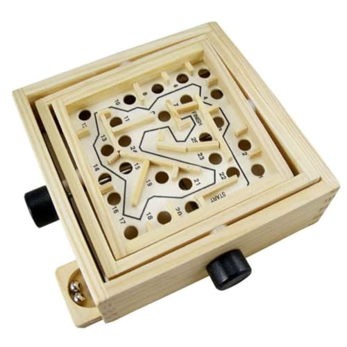 MUSISALY Pädagogisches Desktop-Labyrinth Holzkugeln Spiel Rotierende Spielzeuge Einfaches Geistiges Spielzeug Puzzle Spielzeug Schreibtisch Spiel Baby Zubehör von MUSISALY