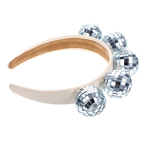 MUSISALY Disco Ball Stirnband Disco-Kugel-Haarband Stirnband machen Haar-Make-up-Stirnbänder fasching haarreif fasching kopfbedeckung Haare glatt frauen stirnband Party-Haarschmuck Plastik von MUSISALY