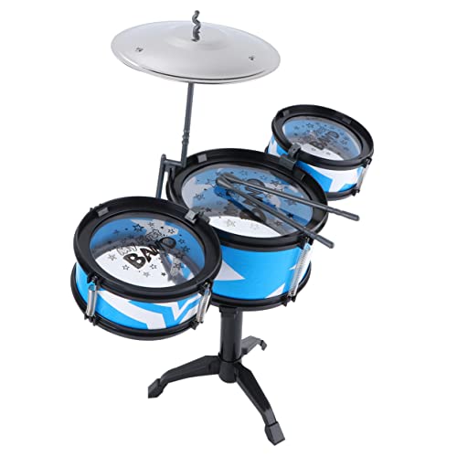 MUSISALY Drum Kit Toy Fake Lustige Kinder Frühpädagogik Musikinstrument Spielzeug Für Mädchen (himmelblau) von MUSISALY