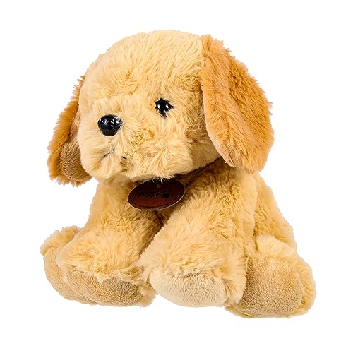 MUSISALY Golden Retriever Welpenpuppe Plüsch tierisches Kuscheltier Kinder Party wohnungsdeko gefülltes Hundespielzeug für Kinder entzückende Hundepuppe PP Baumwolle Light Brown von MUSISALY