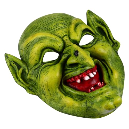 MUSISALY Gruselige Gesichts Kopfmaske Aus Realistischem PU Material Für Halloween Hexenkostüm Ideal Für Party Cosplay Und Schaurige Anlässe Unisex von MUSISALY