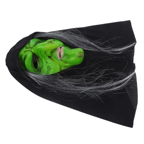 MUSISALY Halloween Maske Maske Halloween Halloween Cosplay Grüne Hexenmaske Für Erwachsene Horrific Witch Mask Für Halloween Pranks Kostümparty Und Späße Einzigartige Scary Cosplay Requisite von MUSISALY